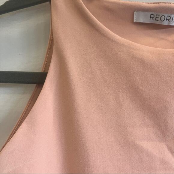 Reoria Blush Pink Sleeveless Bodysuit Womens Size Medium One Piece Feminine Soft - Picture 3 of 9